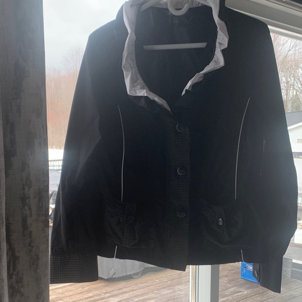 SPANNER Black Utility Jacket with White Trim